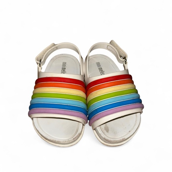 Mini Melissa beach slide sandal with rainbow vamp size 6 - Picture 3 of 5